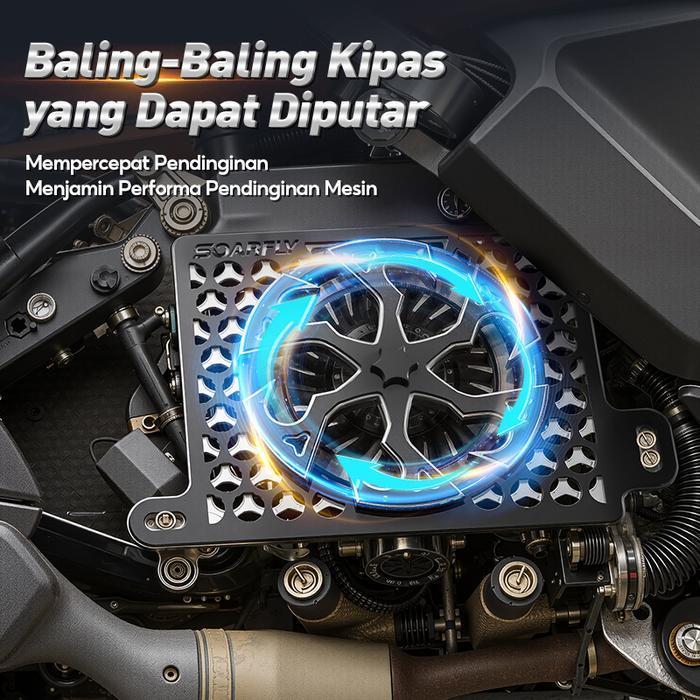 24H ShippingPenutup Radiator Spiner 3D Penutup Radiator Spinner Bintang Yamaha Honda 125/150/160 Aks