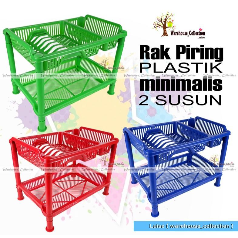 Rak Piring Plastik Susun 2 Super// Rak Piring Plastik // Rak Piring Plastik Minimalis