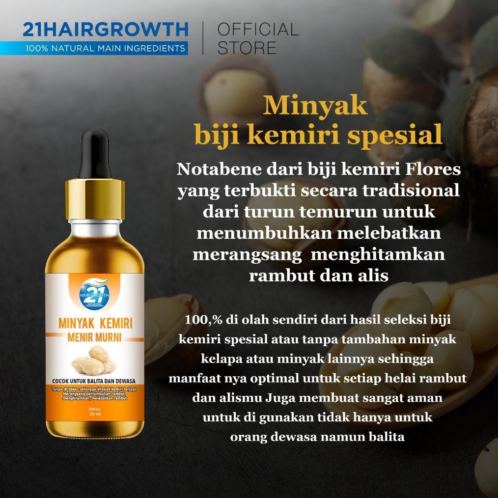 21 Hair Growth - Paket Bundling Minyak Kemiri - Minyak Kemiri - Shampoo Minyak Kemiri- Tonik Minyak 