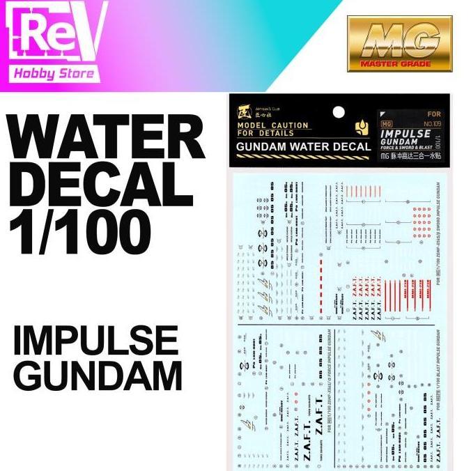 Promo GUNDAM WATER DECAL MG FORCE SWORD IMPULSE GUNDAM MASTER GRADE Diskon