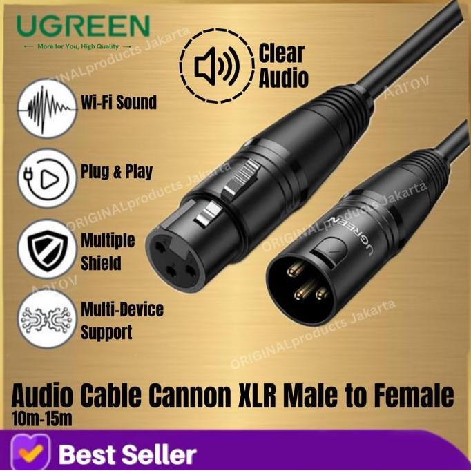 Ugreen Kabel Xlr Male Cable Microphone To Karaoke Ke Female Cable Mikrofon Ke Mixer Audio Stabil Spe