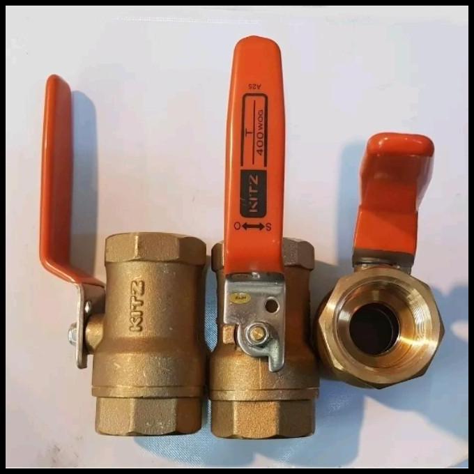 TERLARIS BALL VALVE KITZ 1/4" INCH KUNINGAN / BRASS VALVE KITZ KUNINGAN 