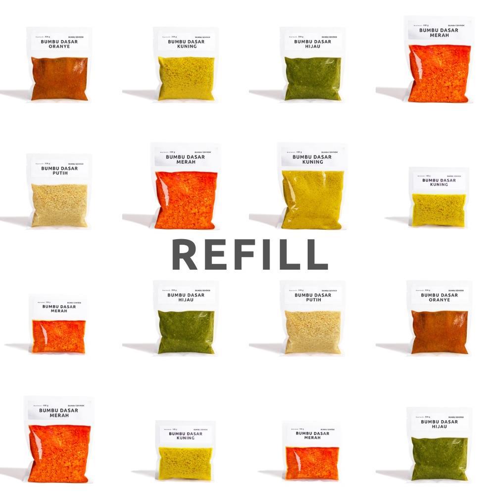 Terlaris [Refill] Bumbu Dasar Merah / Putih / Kuning / Hijau / Oranye --- BUMBU SENDOK Halus Dapur I