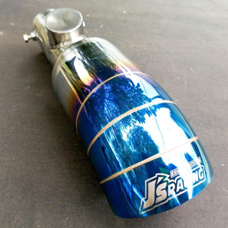 DISKON KNALPOT MOBIL SWOS SUOS SOS NGOROK JS RACING UJUNG BIRU FULL STAINLESS | SUARA NGOROK KERAS S