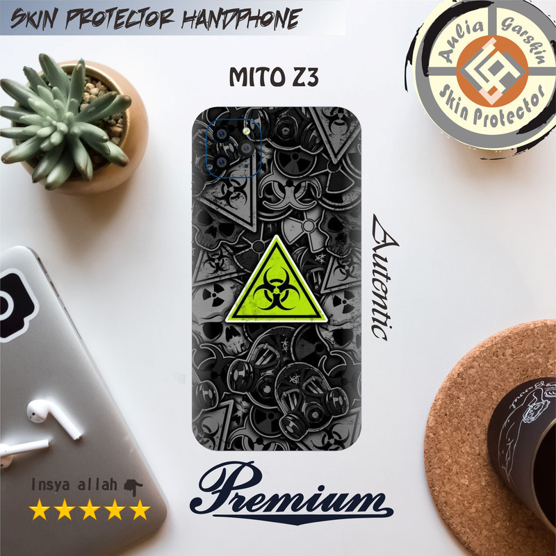 Garskin Case Garskin Hp Mito Z3 Motif Warning - Free Custom Custom Bisa COD 2Pcs