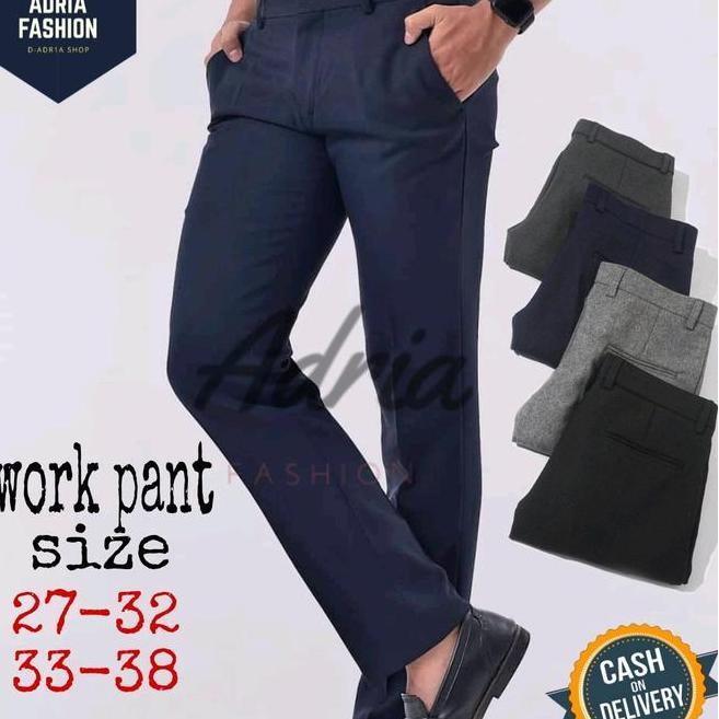 Celana Formal Kantor Celana Formal Kantor Kerja Hitam Bahan Panjang Slimfit Size