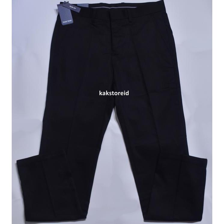 Celana Slimfit Celana Bahan Bagus Hitam Stanley Adams Formal Kerja