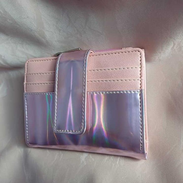 Exclusive Meicyaa Dompet Lipat Mini Hologram/Glitter Dompet Lipat Hologram Dompet Y2K
