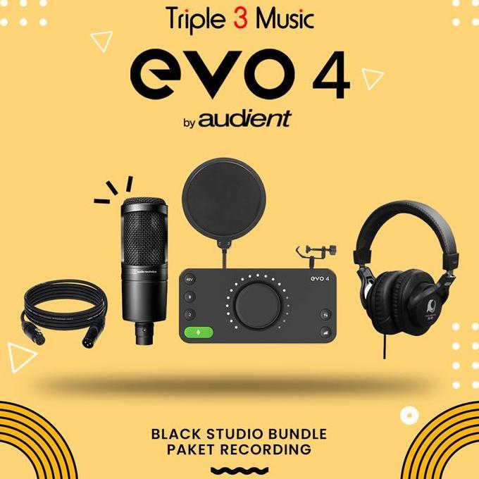 AUDIENT EVO 4 Black Studio Pack Paket Recording
