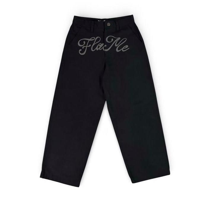 Flame Everyday Baggy Flame Everyday Baggy Pants 14Oz Black Grey Swizz Og Denim Oversize