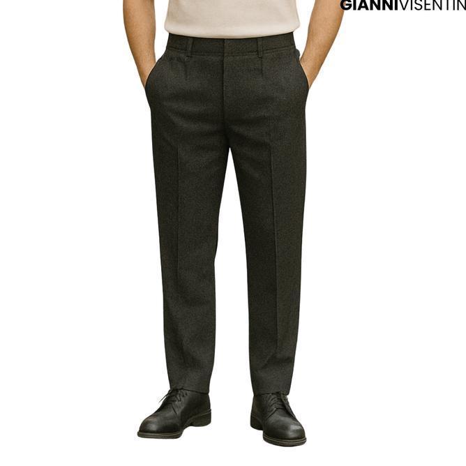 Gianni Visentin - Gianni Visentin Celana Bahan Hitam Formal Regular 2146