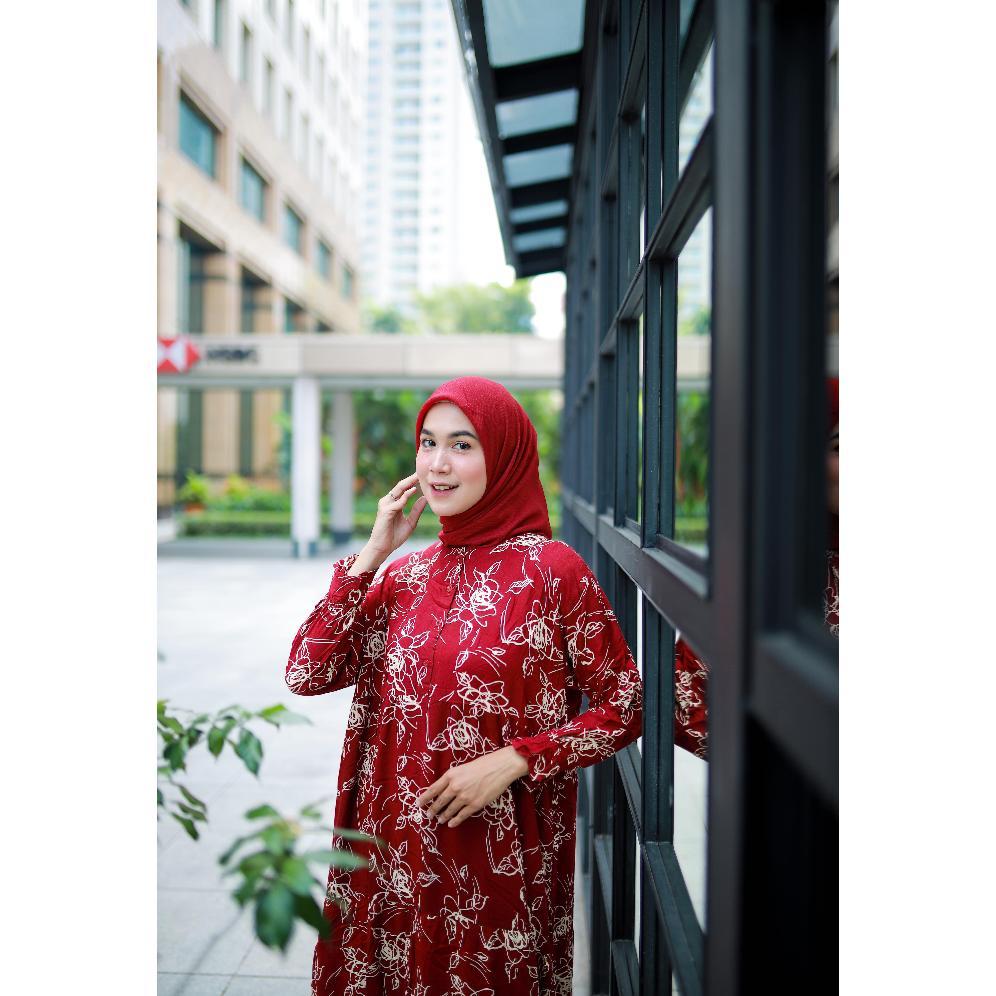 Gamis Ciel | Gamis Motif Bunga | Bahan Rayon | Gamis Wanita