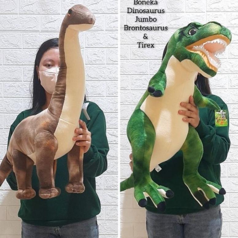 recommended mainan boneka dinosaurus besar jumbo brontosaurus t-rex dino bronto tirex dinosaurs tyre
