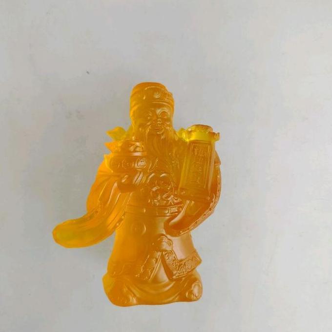 %%%%] patung chai shen ye berdiri pegang guci dan bendera zao chai jing bao chaishen dewa rejeki wea