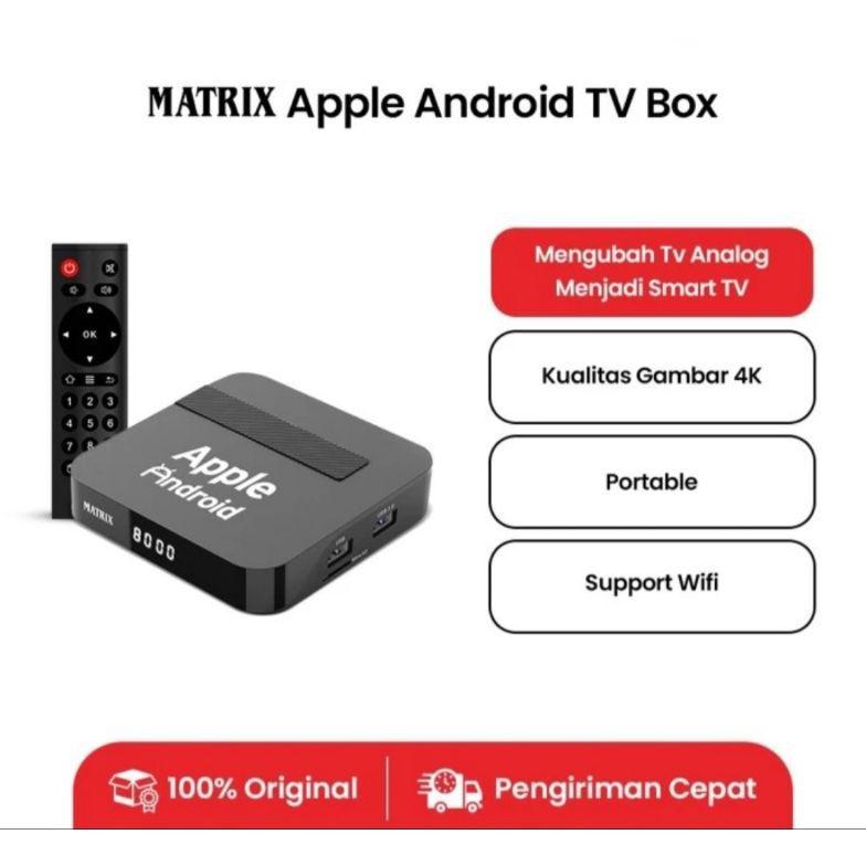 NEW Android TV box Matrix Apple| Android 10 Ram 2Gb Wifi Android TV