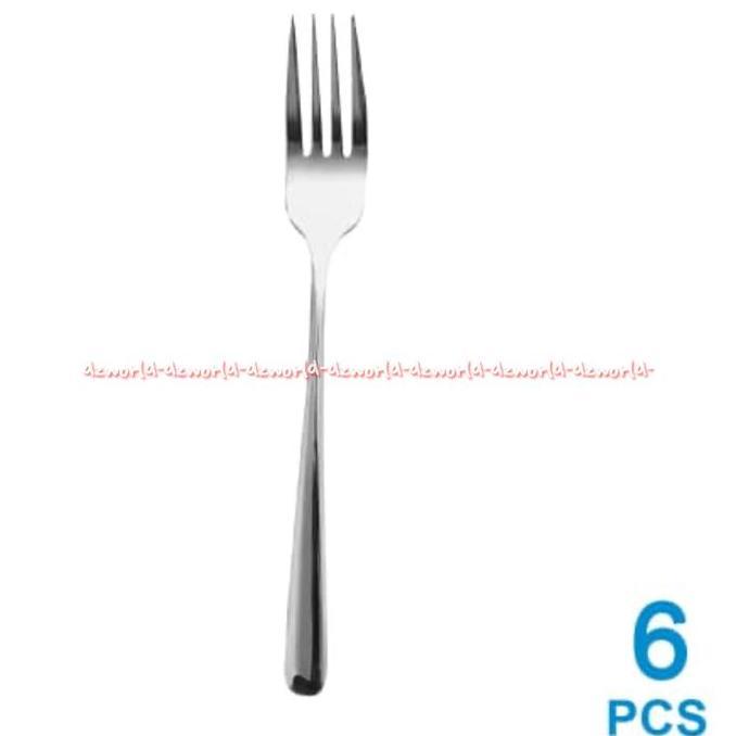Delicia Dinner Fork Set 6pcs Garpu Stainless Steel Bahan Tebal VS