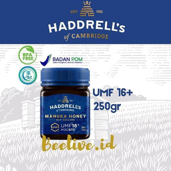 Madu Haddrells Manuka Honey UMF 16+ MGO 573+ 250gr (UMF 15+ UP) RAM