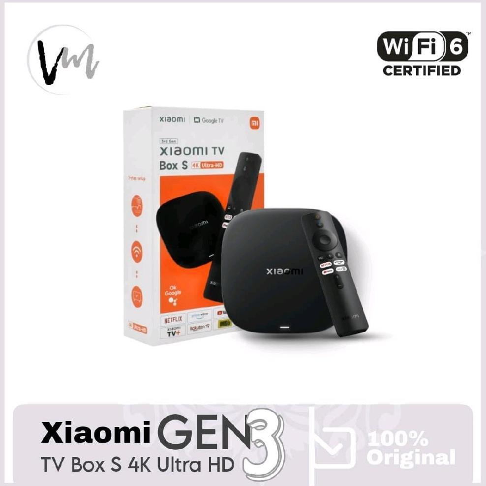 HOT DEALS Xiaomi TV Box S 3 Gen Mi Smart Tv box 3rd Android 4K HDR Google TV Cast WiFi BT5.2 Media P