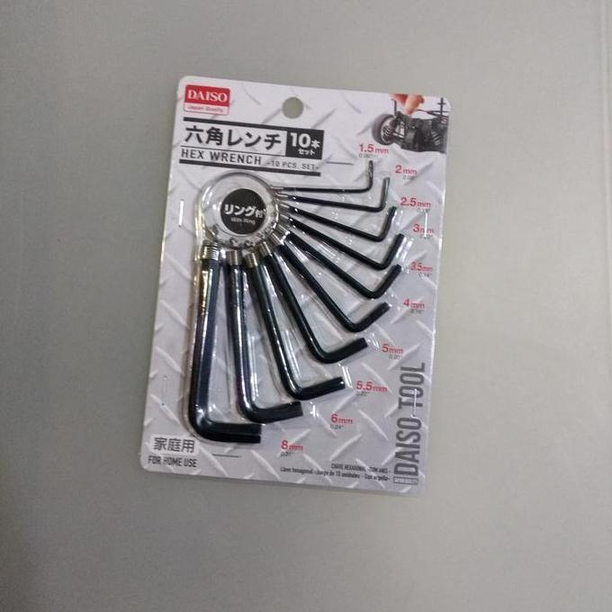 #####] DAISO hex wrench kunci L isi 10