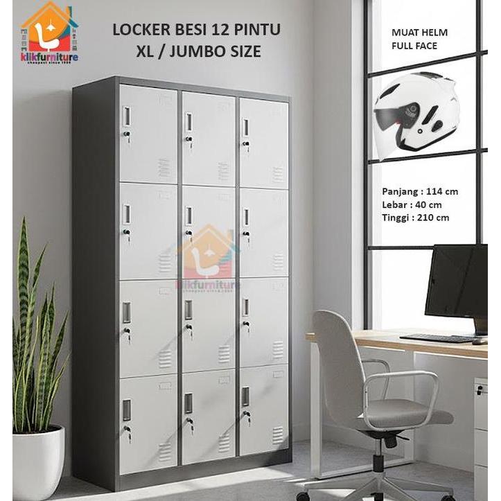 Loker Besi Locker Besi Besar 12 Pintu Muat Helm Full Face AKL 12 JUMBO