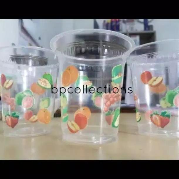 1 dus 1000 pcs gelas plastik 16 oz buah starindo cup tebal jus grosir YS
