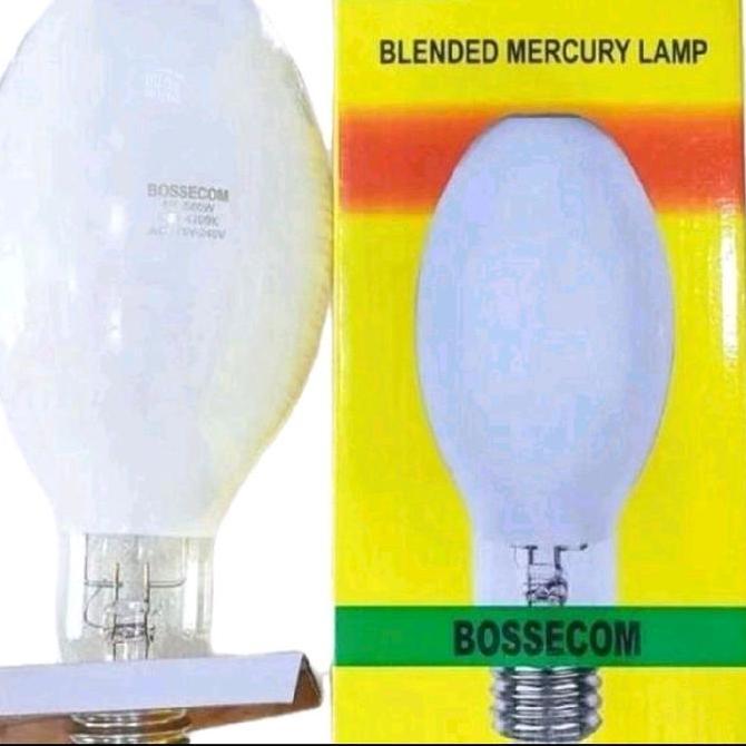 TERBARU - Lampu ML 250W 250 W Watt BOSSECOM Mercury Bola Lampu Jalan Pengganti Philips Bohlam Kuning
