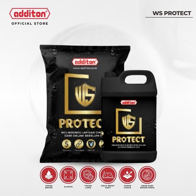 Additon Cat Anti Bocor Dasar Sebelum Pengecatan WS Protect Ukuran 20Kg Solusi Dinding Rembes Bocor