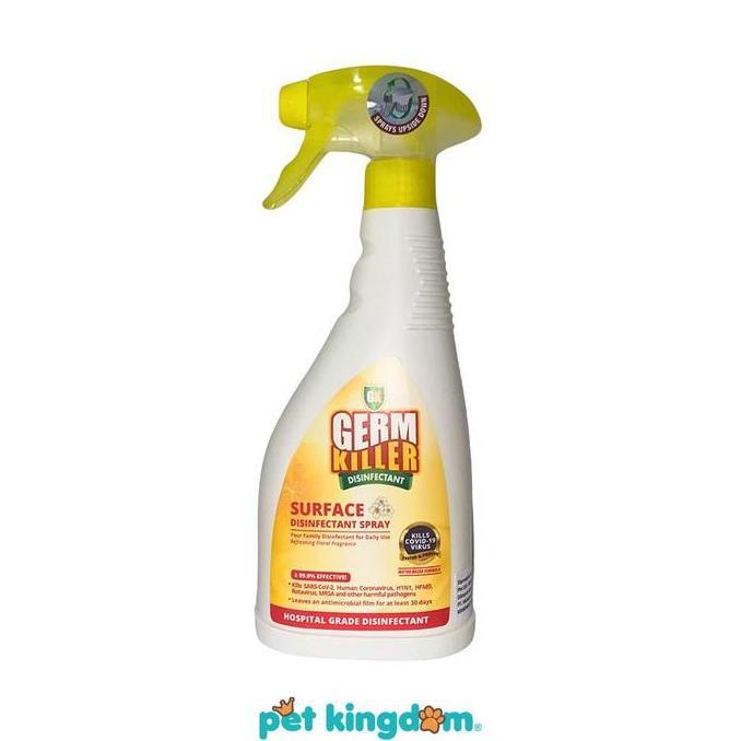 NEW Pet Kingdom Germ Killer 500 ml Spray Disinfektan Permukaan Antiseptik Semprot Pembasmi Virus Cai