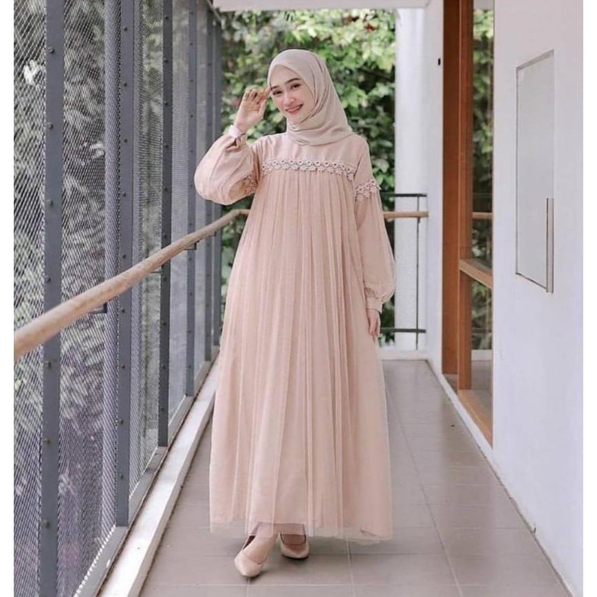 XC - Maxi Nuraini / Couple Nuraini / Maxi ZOYA / Dress Maxi Tile / Gamis Muslim Terbaru