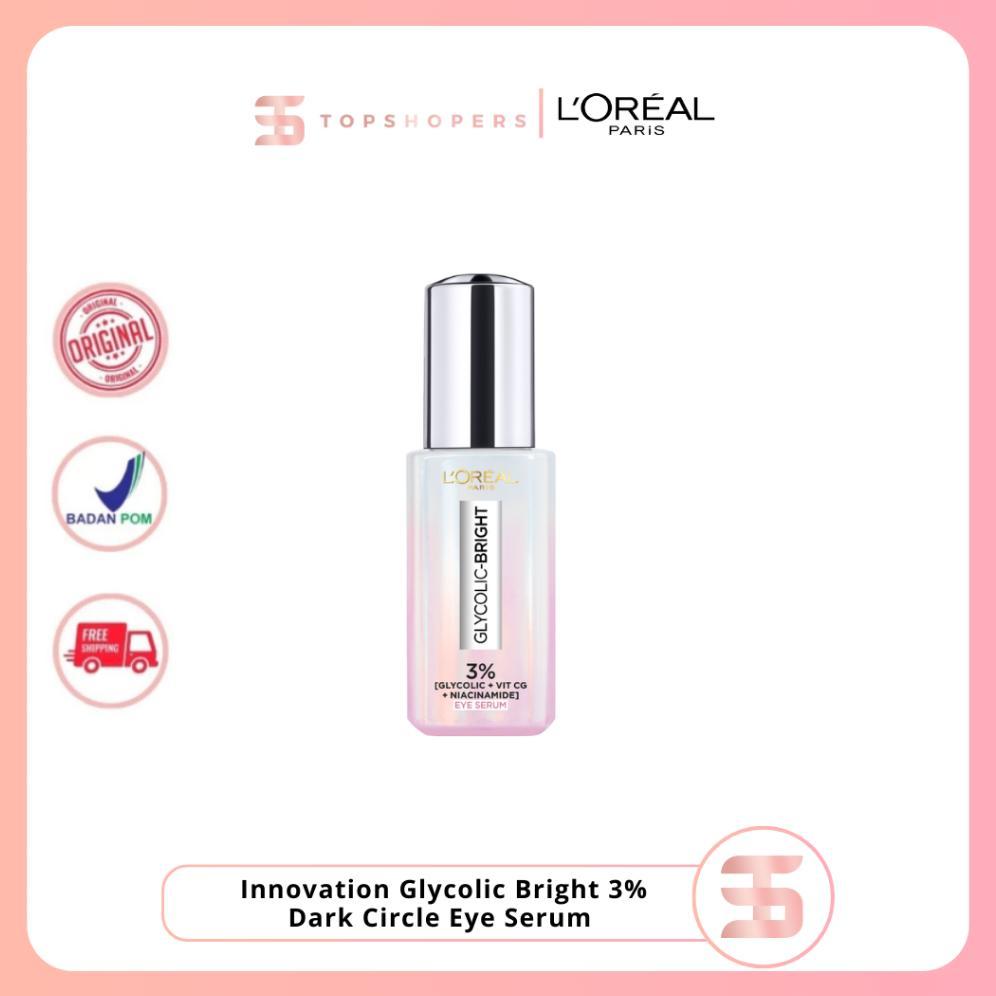 NEW Loreal Paris Innovation Glycolic Bright 3% Dark Circle Eye Serum [terbaik][terlaris]