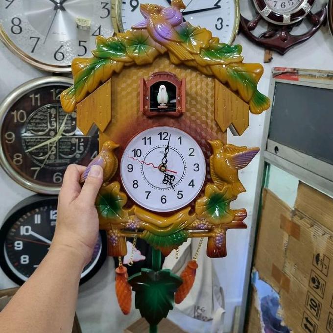 jam dinding kikuk burung klasik perjam