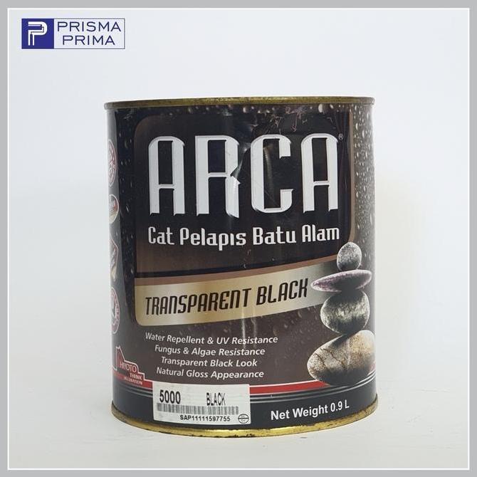 Cat Batu Alam Arca Black Hitam Transparan