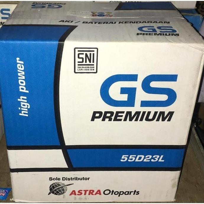 Accu / Aki GS Premium 55D23L 12V 60Ah