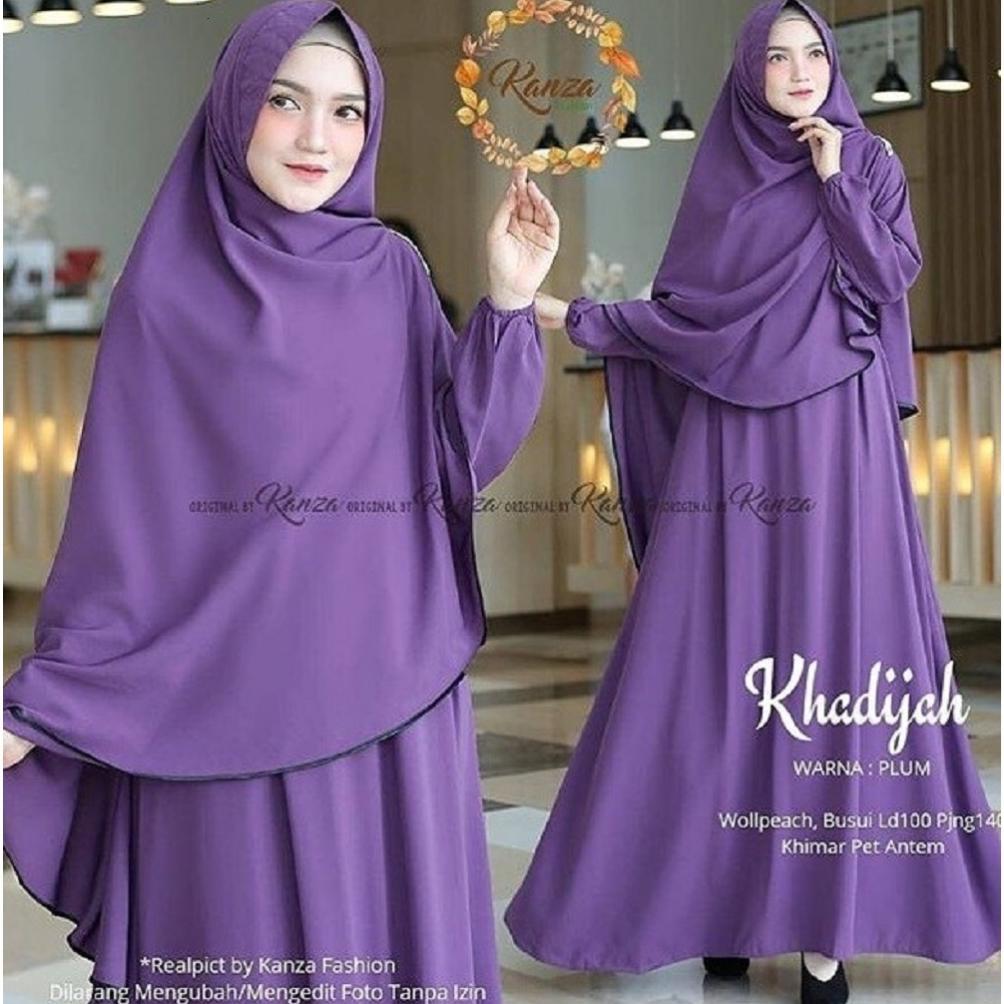 KUALITAS SUPER TERBARU KHADIJAH SYARI SET HIJAB M L XL XXL 3XL GAMIS SYAR'I SET HIJAB TERBARU 2026 B