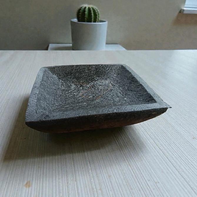 Cobek kotak 26.cm | Cobek batu asli bentuk kotak terlaris limited edition PS