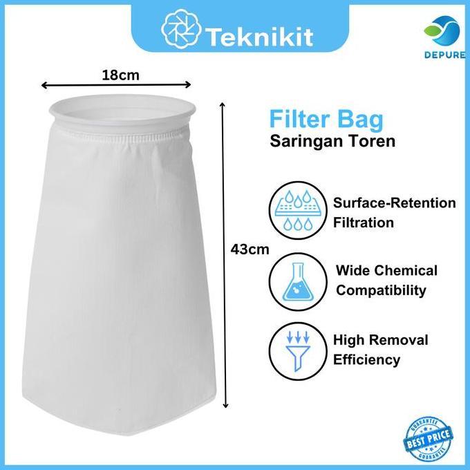 TERBARU|TERMURAH|BARU|PREMIUM|TERLARIS|GARANSI|DISKON|PROMO FILTER BAG SARINGAN TOREN (5 MICRON) 7"X
