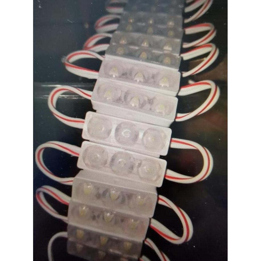 Promo LED Modul Mini 2835 3 Mata Led 2809 12V Warna PUTIH 12 Volt Diskon