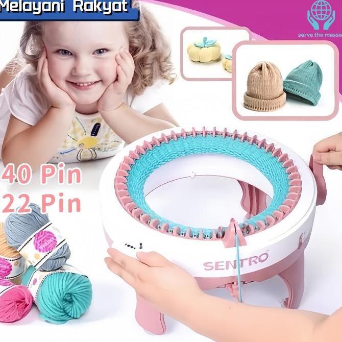 HASQUINE Alat Merajut Rajut Otomatis /Cardigan  Syal Topi / Weaving Machine / Smart Weaver for kids-
