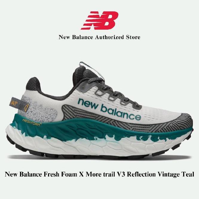Sepatu Nb New Balance Fresh Foam X More Trail V3 Reflection Vintage Teal