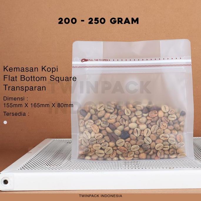TERBARU|TERMURAH|BARU|PREMIUM|TERLARIS|GARANSI|DISKON|PROMO KEMASAN KOPI 200GR - 250GRAM SQUARE POUC