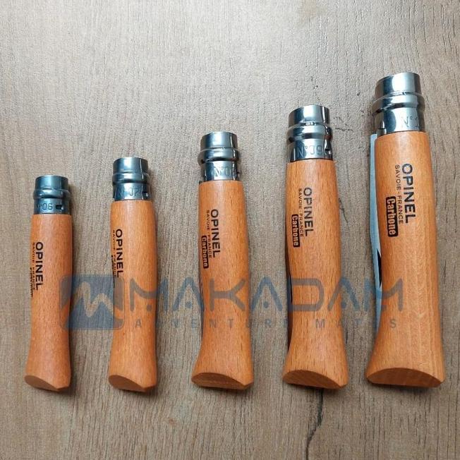 Pisau Lipat Opinel Folding Knife Carbon Camping Hiking Survival No 6 7 8 9 10 12