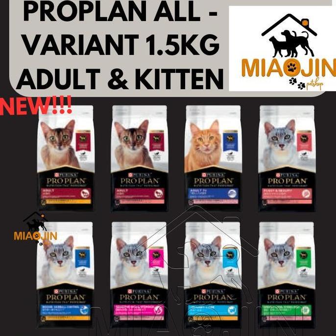 NEW PROPLAN ALL VARIANT 1.5kg - Kitten Starter & Adult Chicken / Salmon Beauty Fussy Cat Food / Urin