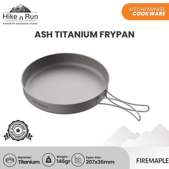 Nesting Ultralight Firemaple Frypan Ash Titanium 8 Alat Masak Camping