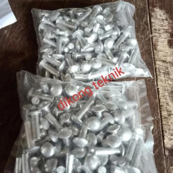 Paku Keling Alumunium M6 x 25mm-Paku Keling 6mm Panjang 25mm per25pcs murah