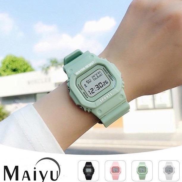 ORIGINAL JAM TANGAN WANITA A0022 JAM TANGAN LED ELEKTRONIK KOTAK KECIL