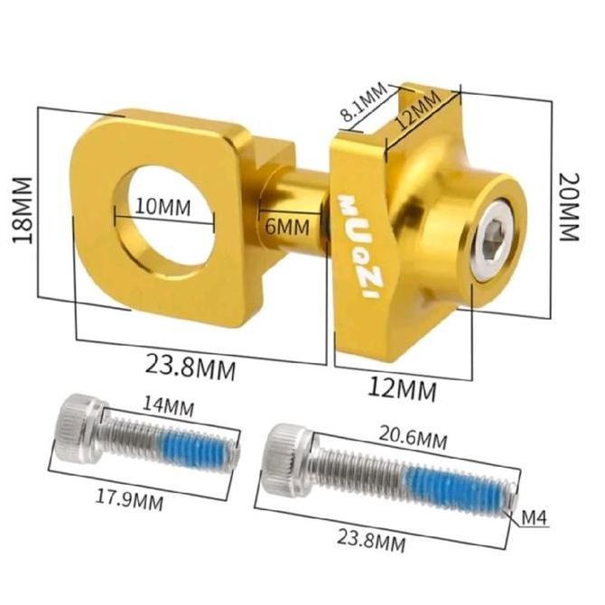 Setelan Rantai Sepeda Anting Sepeda Lipat Fixie BMX Aluminum Alloy