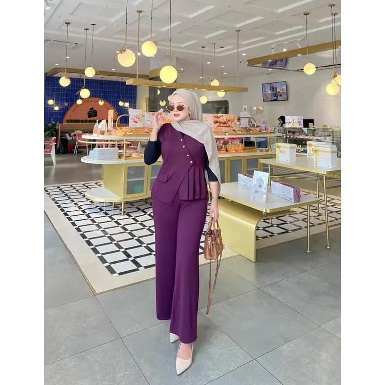 favorit rachel set celana +rompi - bestiie fashion - setelan knit premium - vest set celana - atasan