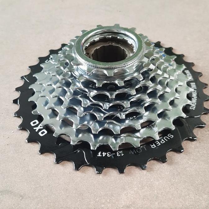 FREEWHEEL OXO 8sp DRAT 8 SPEED 13-34T CHROME-BLACK SPROCKET DRAT