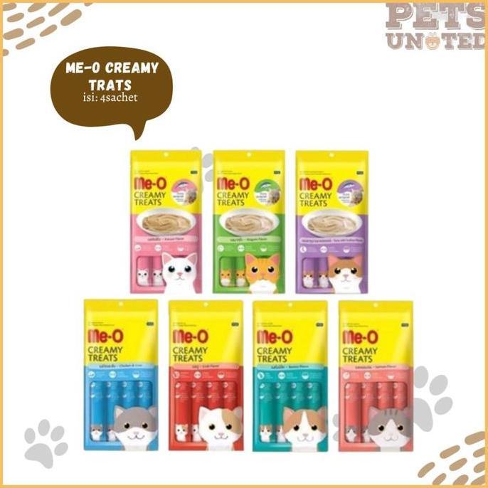 Ready Me-o Creamy Treats Kitten Adult Sachet 60gr - Cemilan Krim Kucing Kitten Dewasa Cemilan Kucing
