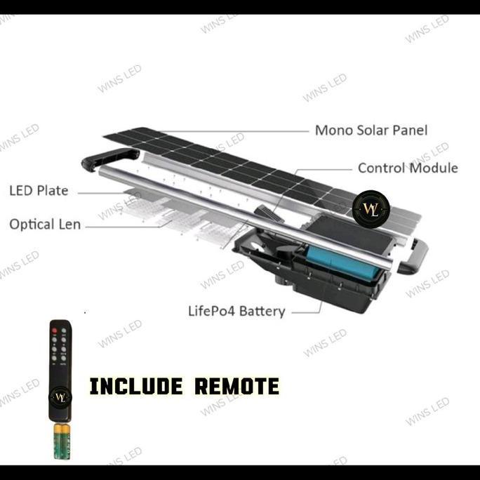 Lampu Jalan Pju Solar Cell 90W tenaga surya Street Light 90 w - Watt Warm White Putih Tenaga Matahar